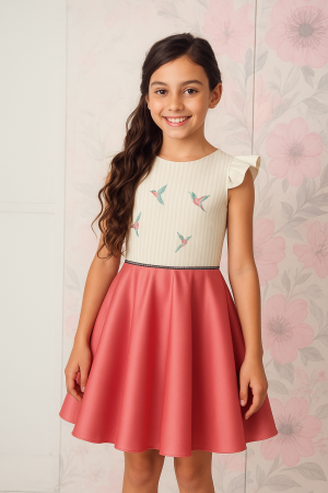 VESTIDO DE CEREMONIA NIÑA  DONETTA ROSA